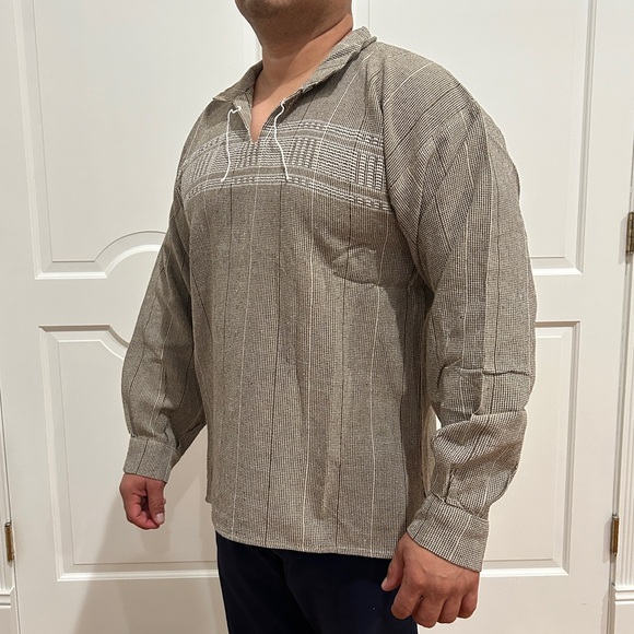 Handmade Beach Mexican Men’s Shirt. Lightweight Hippy,Cotton,Comfy - Picture 5 of 8